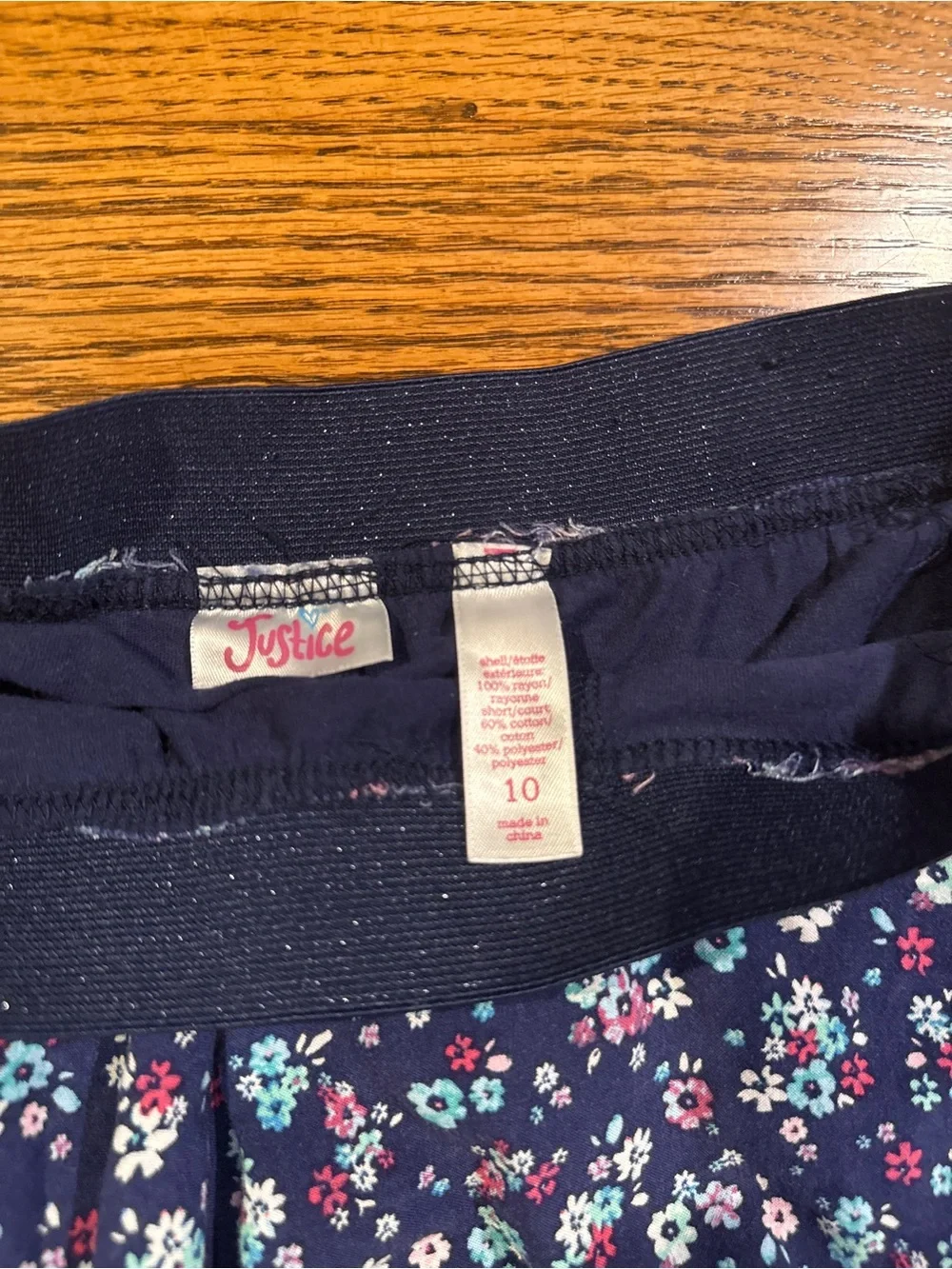 Bundle Justice Floral Skirt and Wonder Nation T-Shirts - Size 10 and 10-12